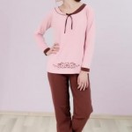 Uniconf Pijama femei, roz, cu maneca lunga, Uniconf